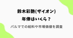 鈴木彩艶(ザイオン)の年俸はいくら？パルマでの給料や市場価値を調査