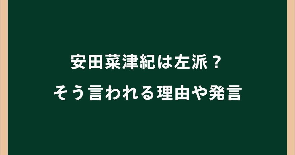 安田菜津紀は左派？そう言われる理由や発言・活動を調査