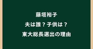 藤垣裕子の夫は誰？子供・家族・学歴や東大総長選出の理由を調査